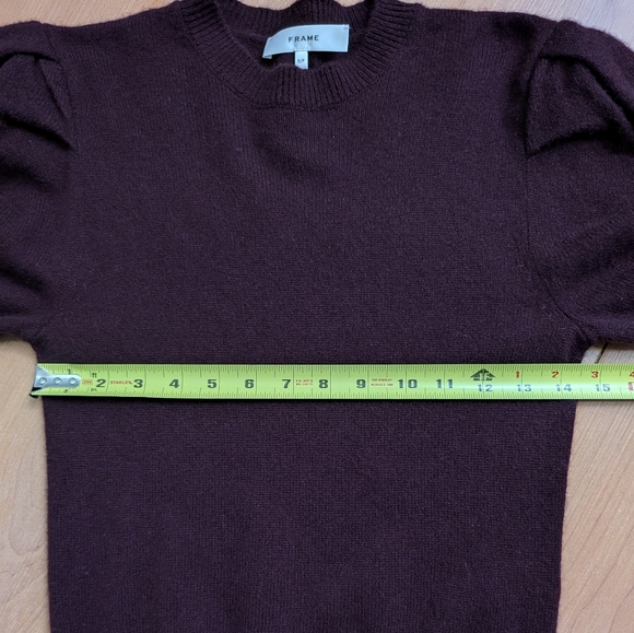 Frame Ruched Puff Sleeve Cashmere Sweater - Picture 10 of 13